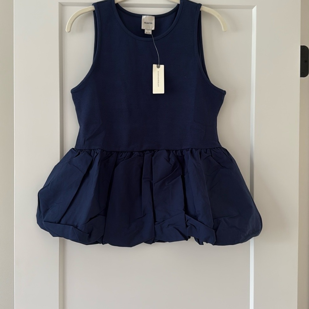 Anthropologie: Maeve Bubble Peplum Tank - Picture 8 of 8